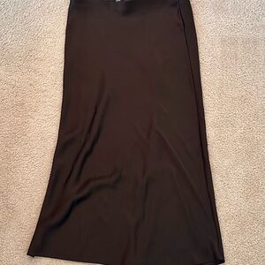 Zara Brown Satin Skirt
